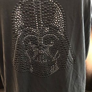 Rock & Republic size XL rhinestone Darth Vader v-neck tee